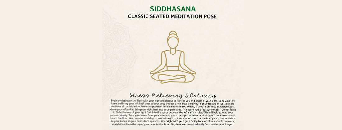 Siddhasana Classic Seated Meditation yoga pose
