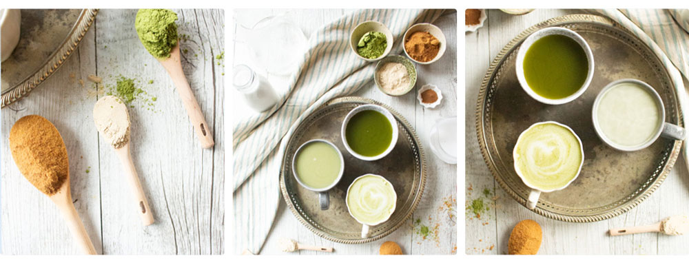 Stress-busting matcha latte recipe method