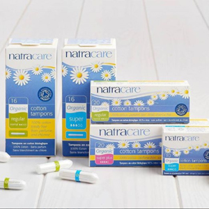 Natracare tampons and pads