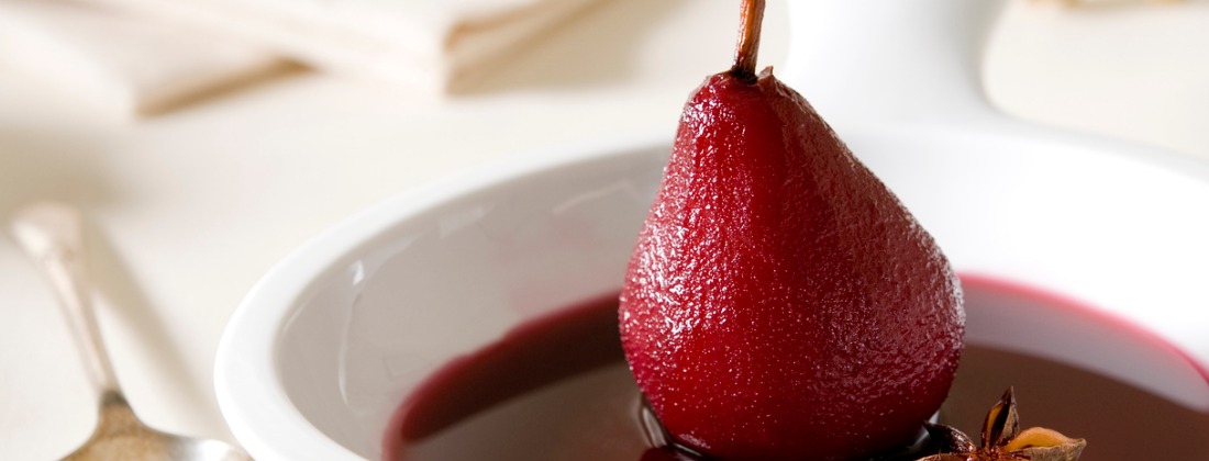 Chai poached pears recipe