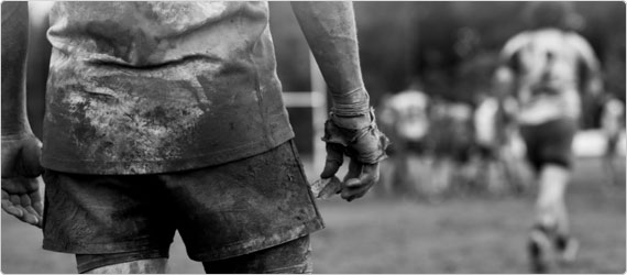 winter-banner Teenagers playing rubgy in winter